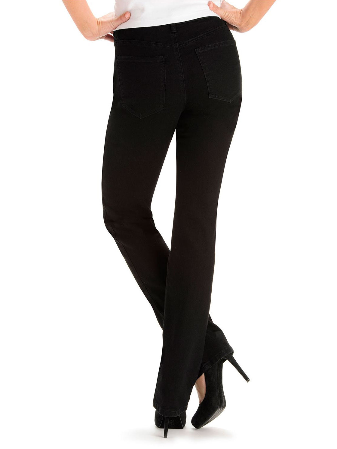 Instantly Slims Classic Relaxed Fit Straight Leg Jean - Black
