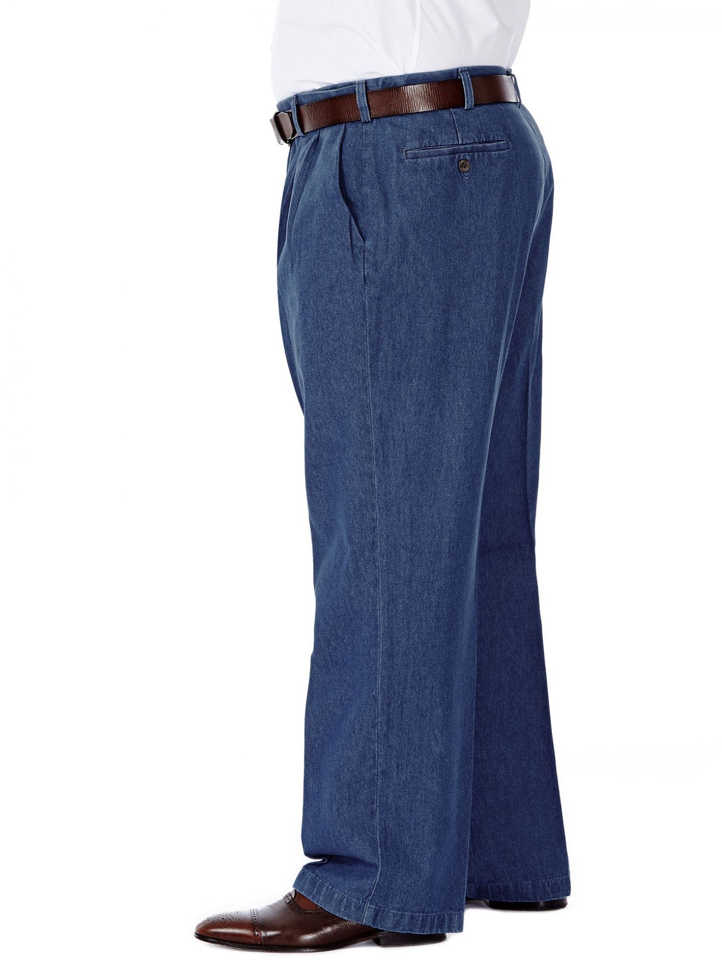 Big and Tall Work to Weekend Pleated Denim Pants