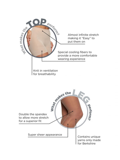 The Easy On! Luxe Ultra Nude Control Top Pantyhose with Sheer Toe