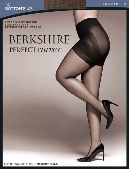 Queen Perfect Curves Bottoms Up Pantyhose with Shadow Toe