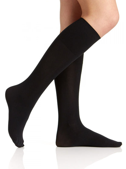 Comfy Cuff Opaque Graduated Compression Trouser Sock with Sandalfoot Toe