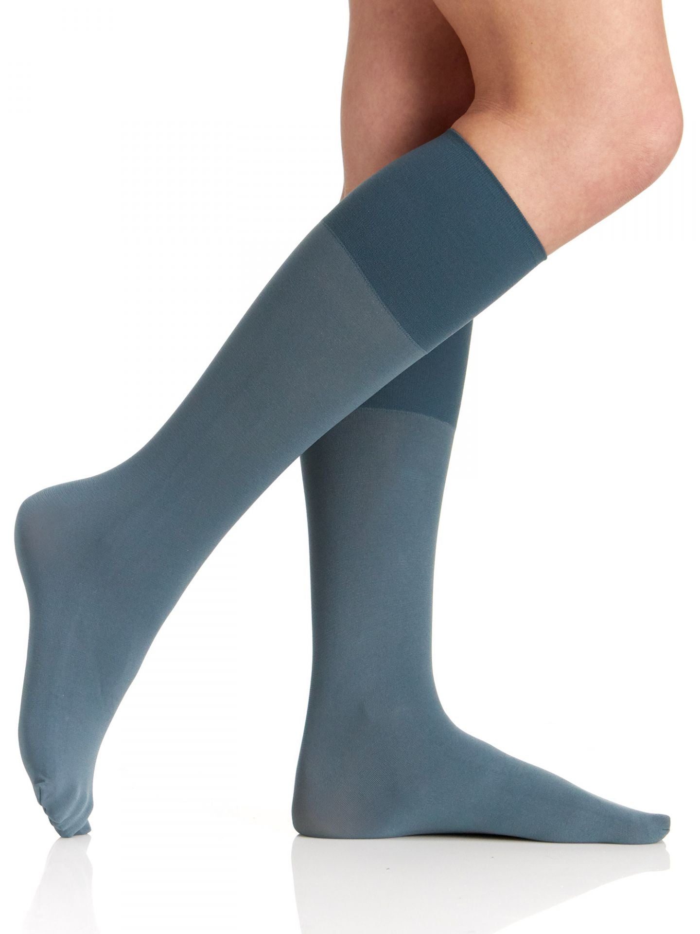 Comfy Cuff Opaque Graduated Compression Trouser Sock with Sandalfoot Toe