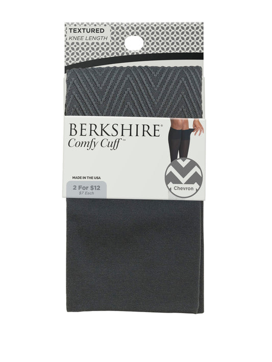 Comfy Cuff Chevron Textured Trouser Sock with Sandalfoot Toe