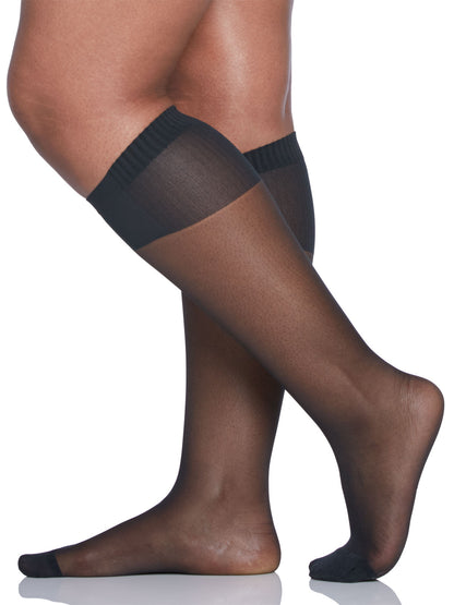 Comfy Cuff Curvy Calf Plus Size Graduated Compression Trouser Sock with Reinforced Toe