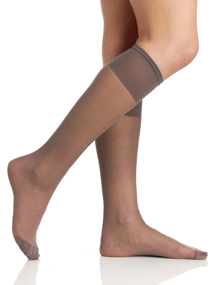 All Day Sheer Knee High with Reinforced Toe