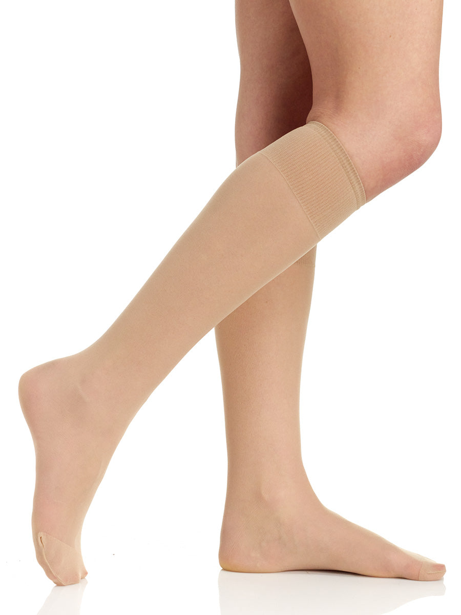 All Day Sheer Knee High with Reinforced Toe