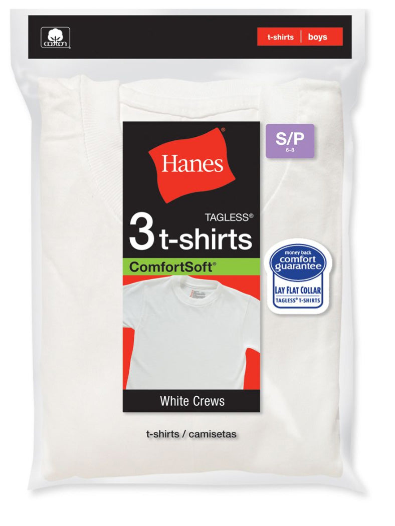 Boys' ComfortSoft Tagless Crewneck T-Shirt - 3 Pack