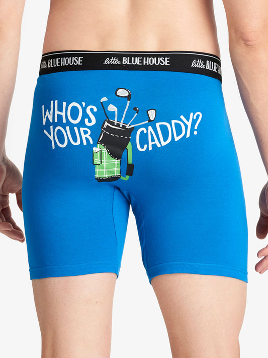 Little Blue House Men's Who's Your Caddy Boxer Brief
