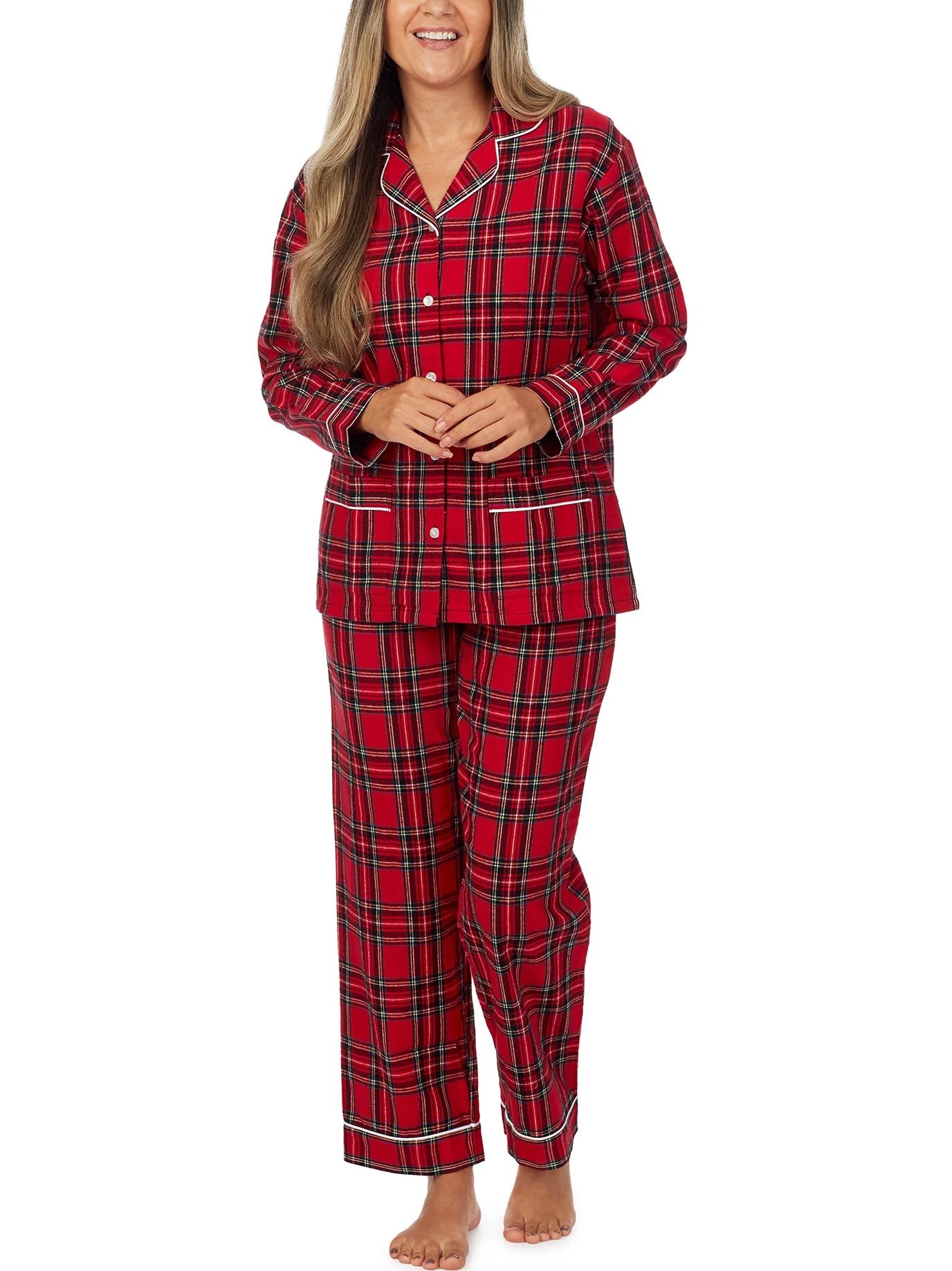 Classic Notch Collar Flannel PJ Set