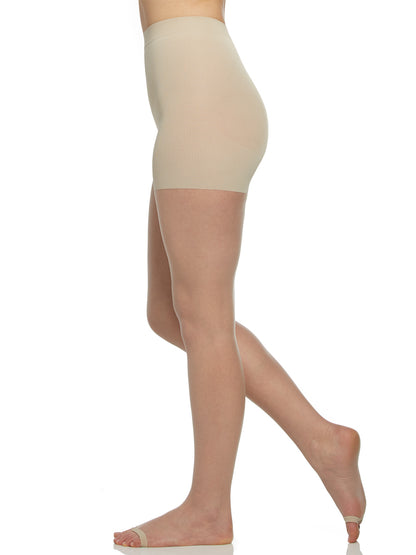 The Easy On! Luxe Ultra Nude Open Toe Control Top Pantyhose
