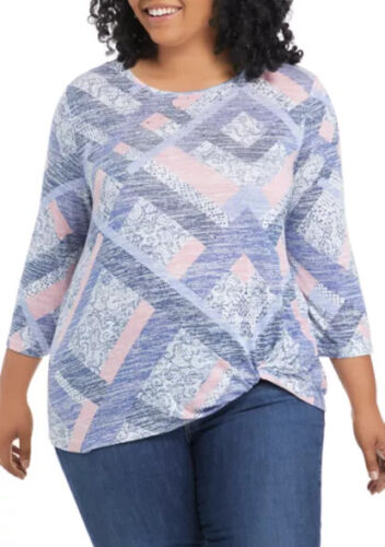 Relax And Enjoy Diamond Patch Shirt Plus Size