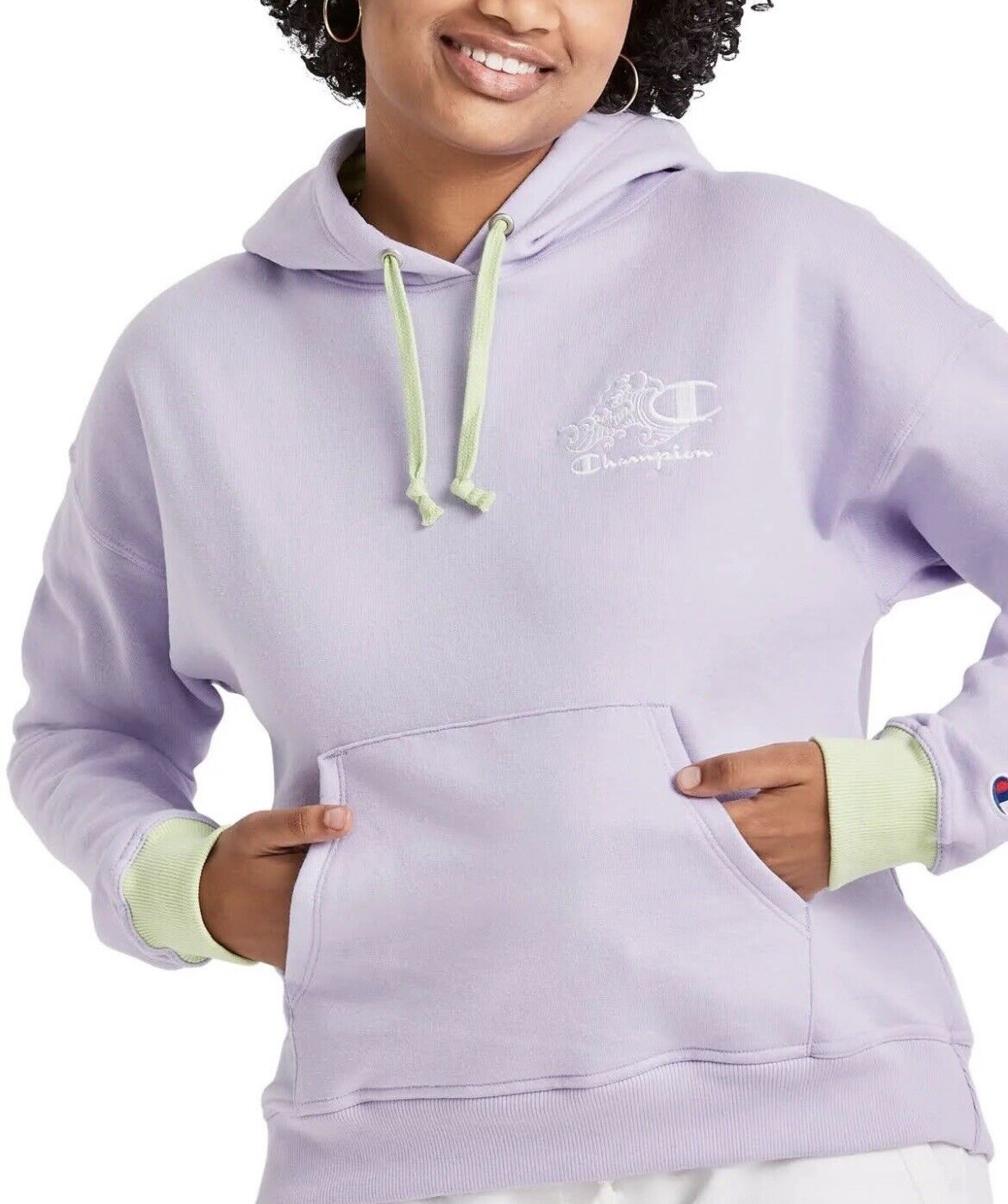 Women s Powerblend Relaxed Hoodie Colorblock EssentialApparel