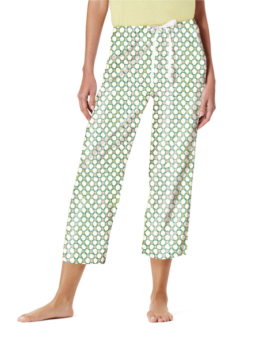 Shibori Ombre Dot Print Capri Pajama Pant