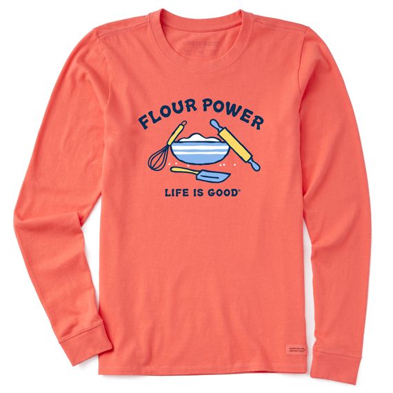 Vintage Flour Power Long Sleeve Tee Shirt