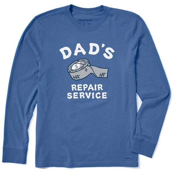 Vintage Crusher Dad Repair Service Long Sleeve Tee Shirt