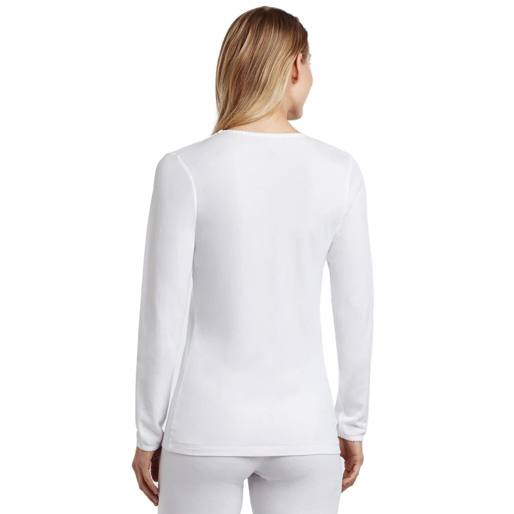 Softwear With Lace Long Sleeve V Neck Shirt
