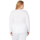 Softwear With Lace Long Sleeve V Neck Shirt Plus Size