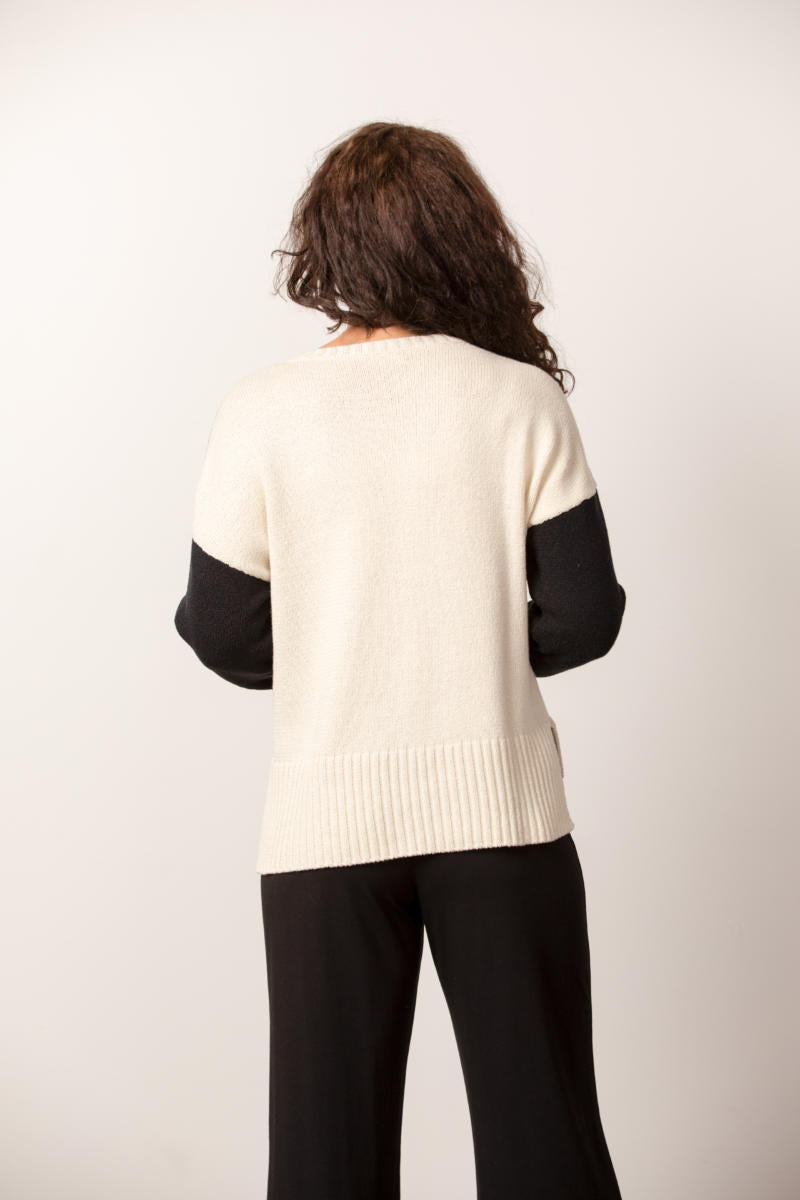 Yin Yang Colorblock Pullover Sweater