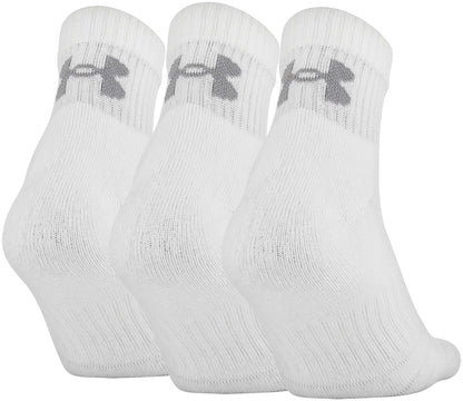 UA Adult's Training Cotton Quarter 3-Pack Socks