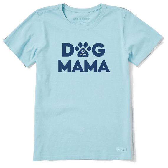 Short Sleeve Crusher Tee Dog Mama Crew Neck Tee Shirt