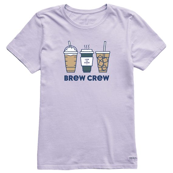 Short Sleeve Crusher Lite Brew Crew Neck Tee Shirt