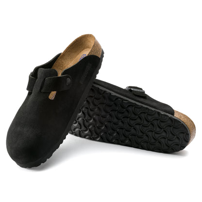 Unisex Boston Soft Footbed Suede Leather Clogs