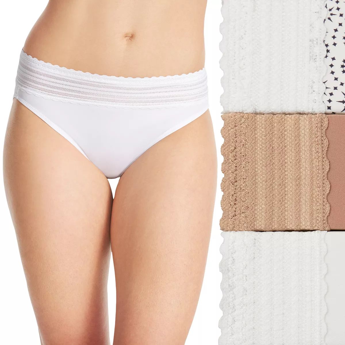 No Panty Line Promise With Lace Hi Cut Brief 3 Pack