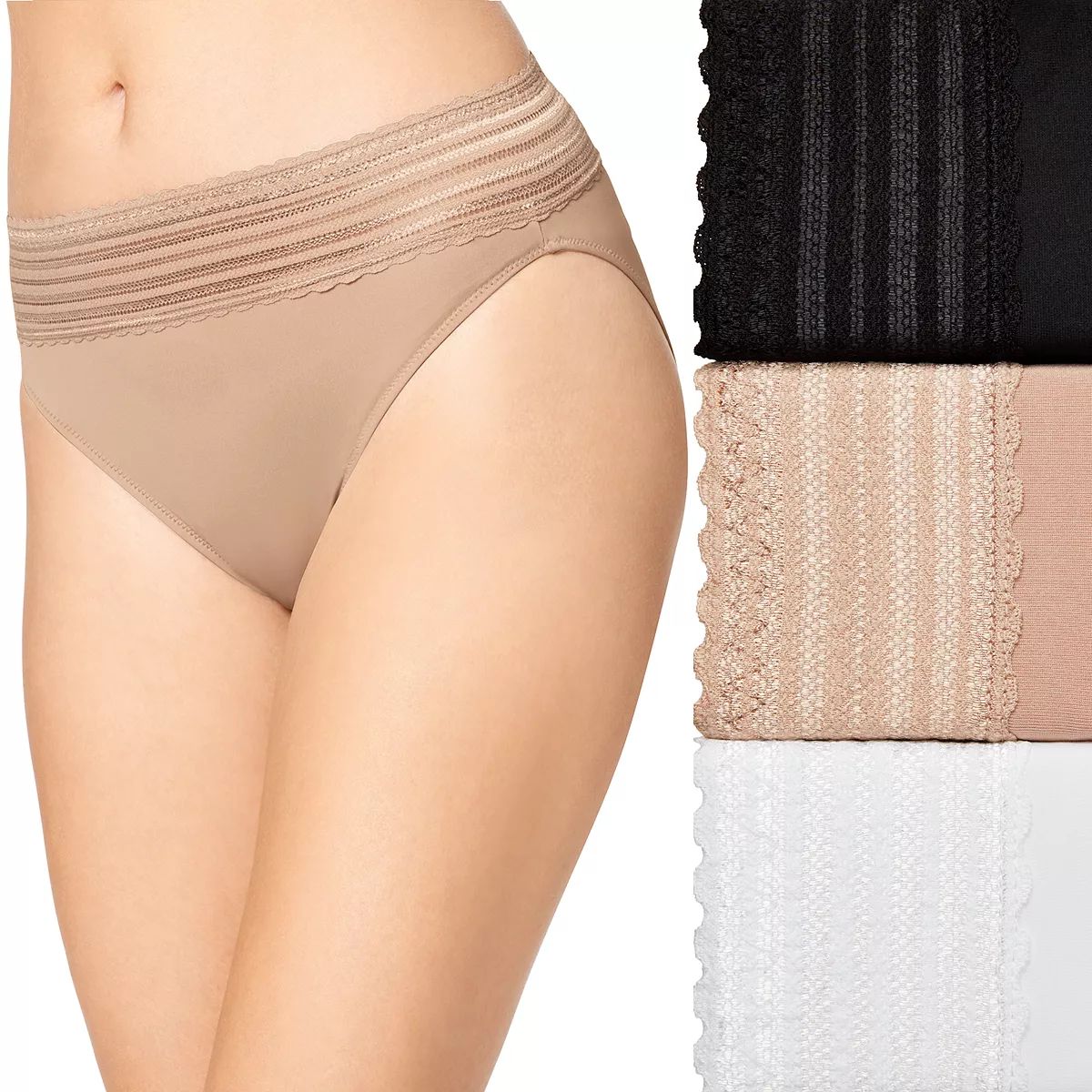 No Panty Line Promise With Lace Hipster Panty 3 Pack