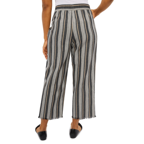 Marrakech Stripe Ankle Pant With Fringe