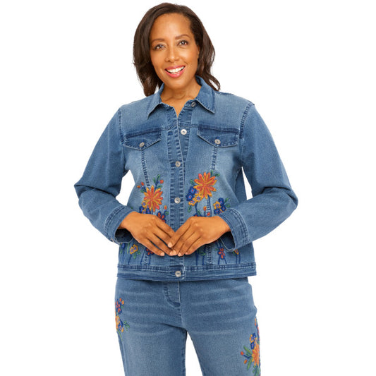 Moody Blues Embroidered Jacket Petite