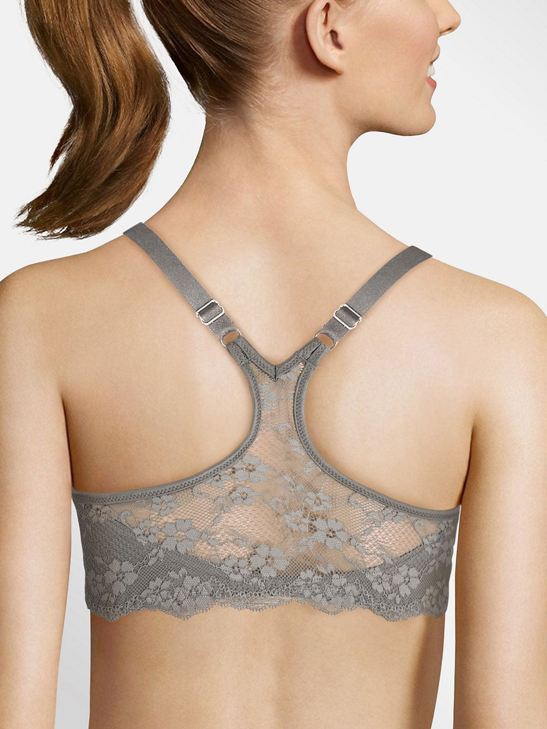 One Fab Fit Extra Coverage Lace T-Back Bra (07112) Latte Lift, 34B at   Women's Clothing store