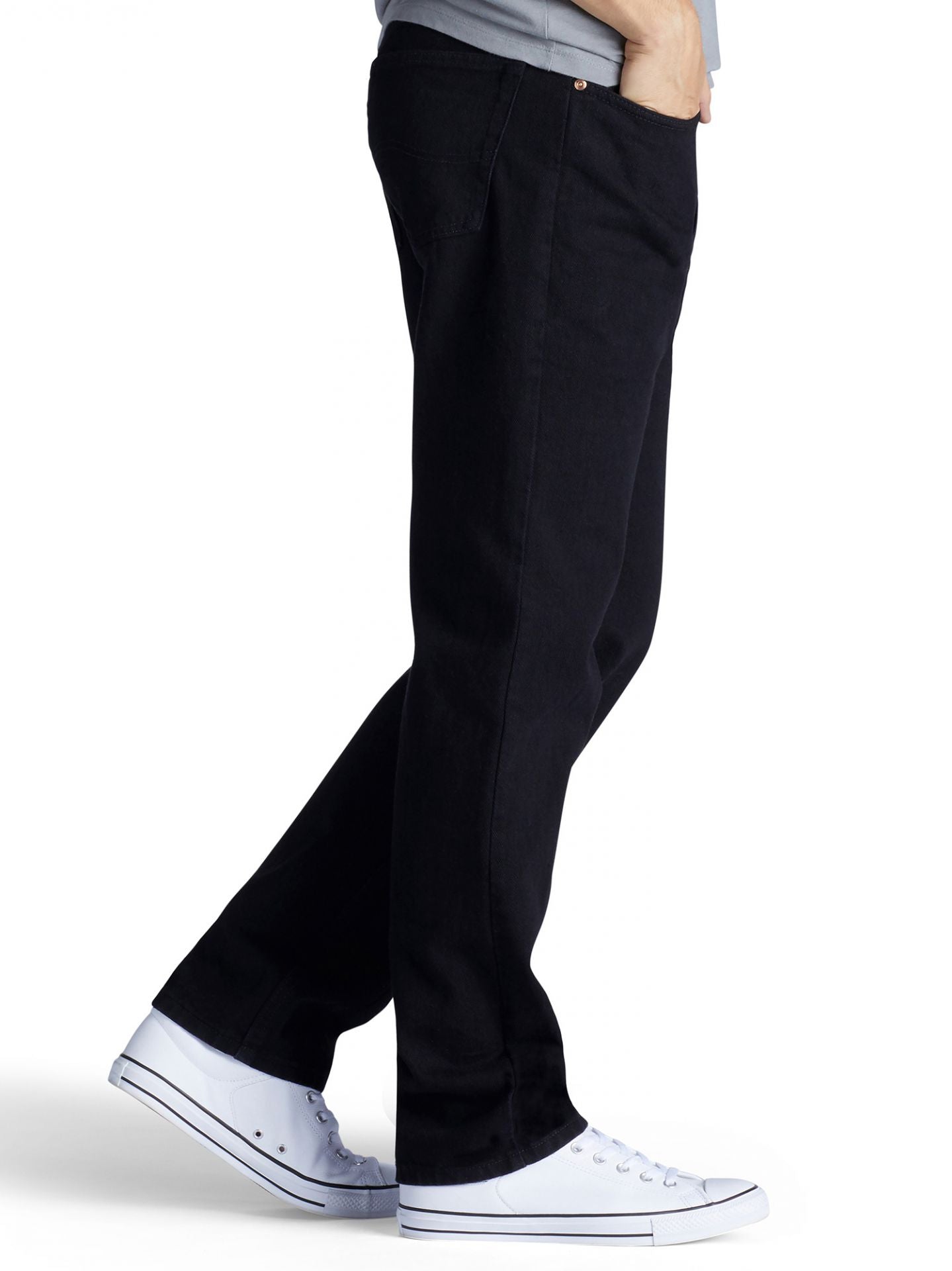 Men's Relaxed Fit Straight Leg Jeans - Double Black