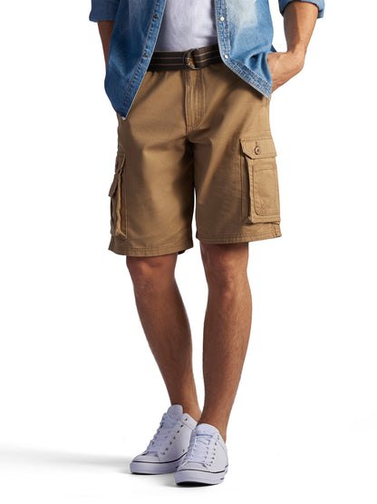 Men's Big And Tall Dungarees Belted Wyoming Cargo Short - Bourbon