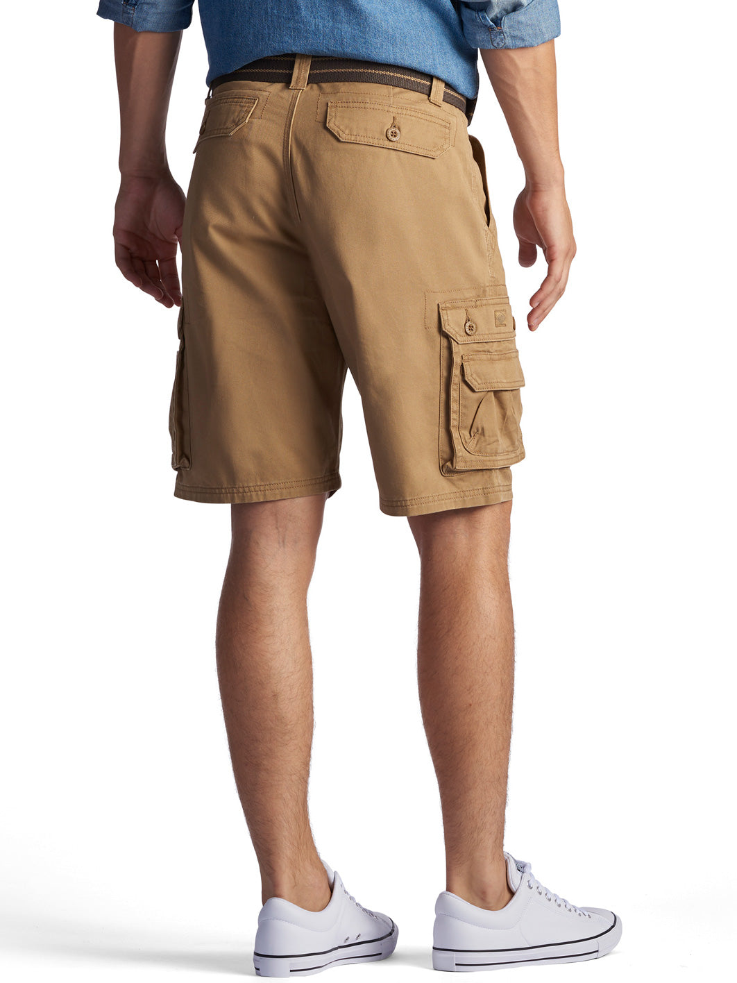 Men's Big And Tall Dungarees Belted Wyoming Cargo Short - Bourbon