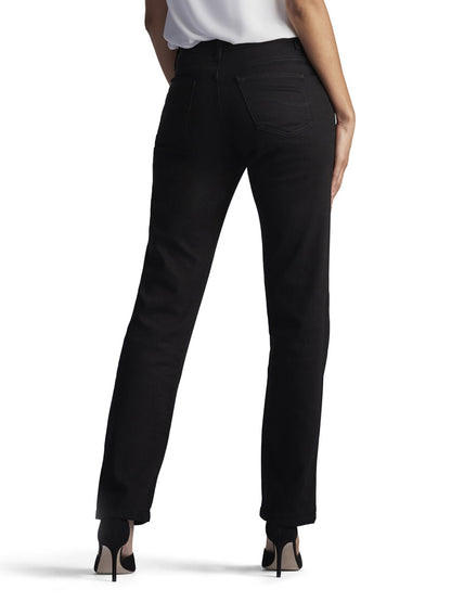 Women's Relaxed Fit Straight Leg Mid Rise Jean