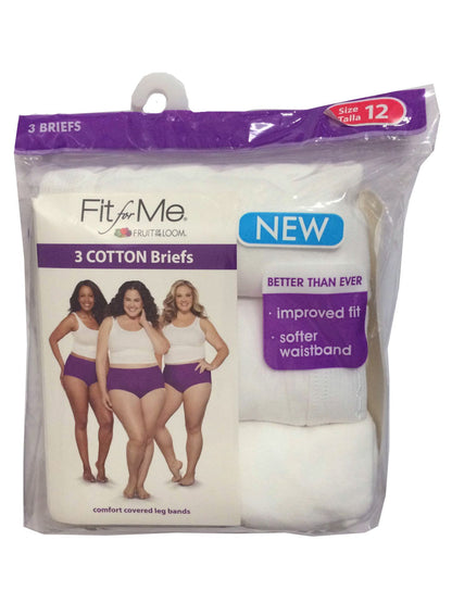 Womens Plus Size Fit For Me 3 Pack Brief