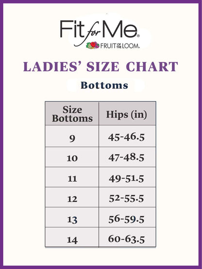 Women's Plus Size Fruit of The Loom 3 Pack Cotton Briefs: Size-9-10-11-12-13