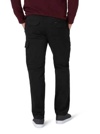 Men's Extreme Comfort Twill Cargo Straight Fit Pant-Black