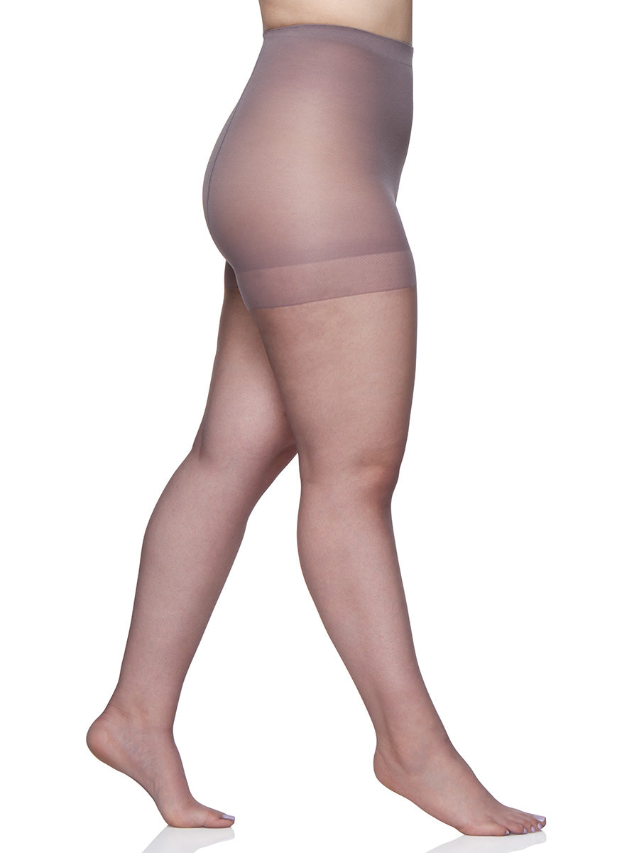 Queen Ultra Sheer Control Top Pantyhose with Sandalfoot Toe