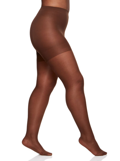 Queen Silky Sheer Extra Wear Control Top Pantyhose with Reinforced Toe