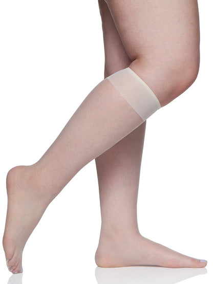 Queen Ultra Sheer Knee High with Sandalfoot Toe