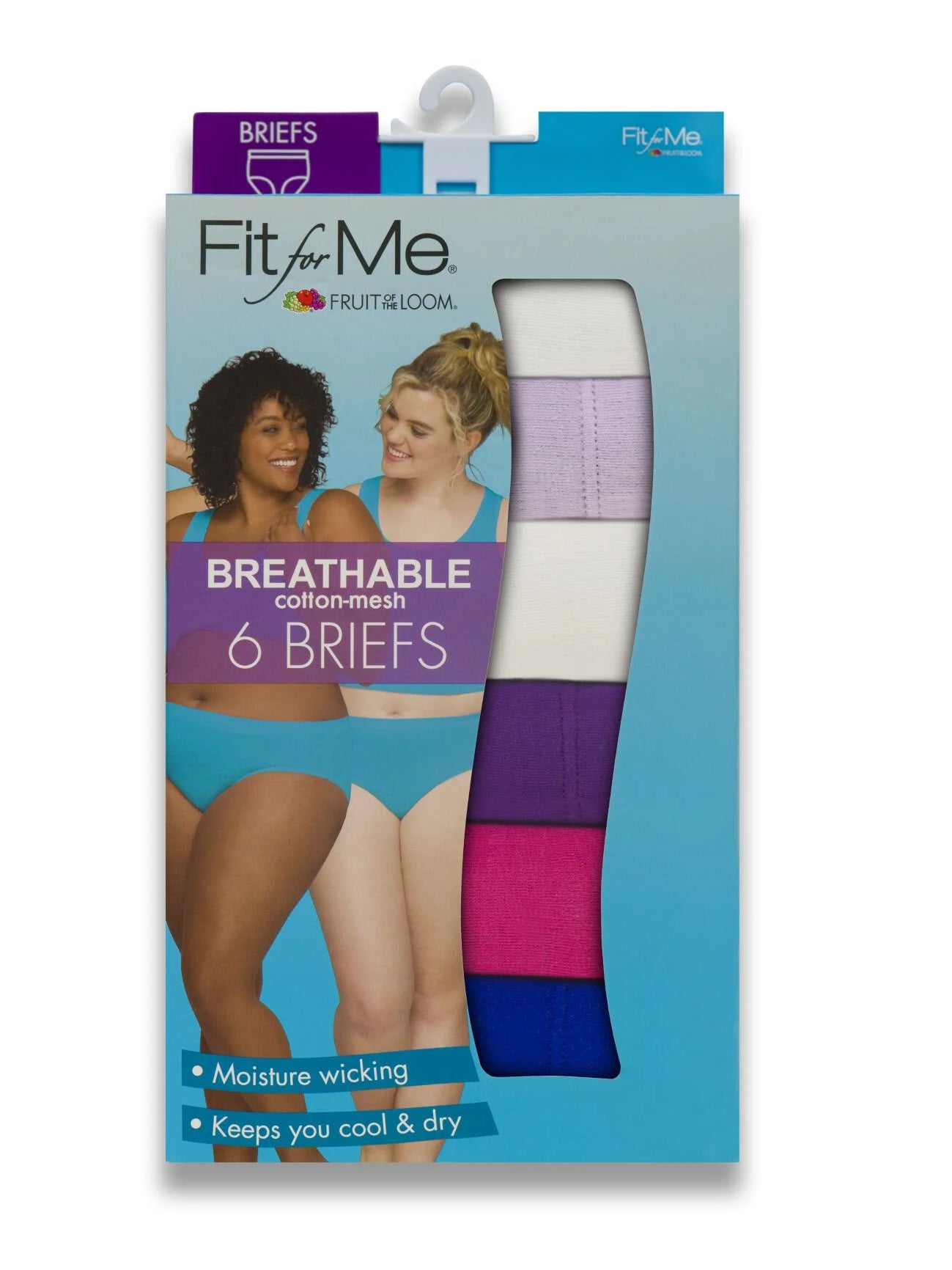Womens Breathable Cotton Mesh Brief Underwear 6 Pack