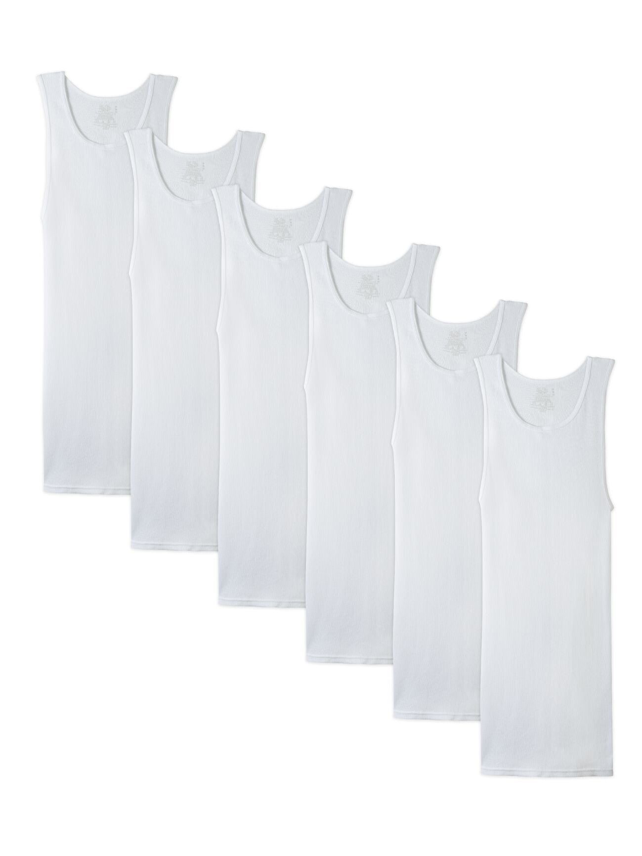 Mens Classic White A Shirts 6 Pack