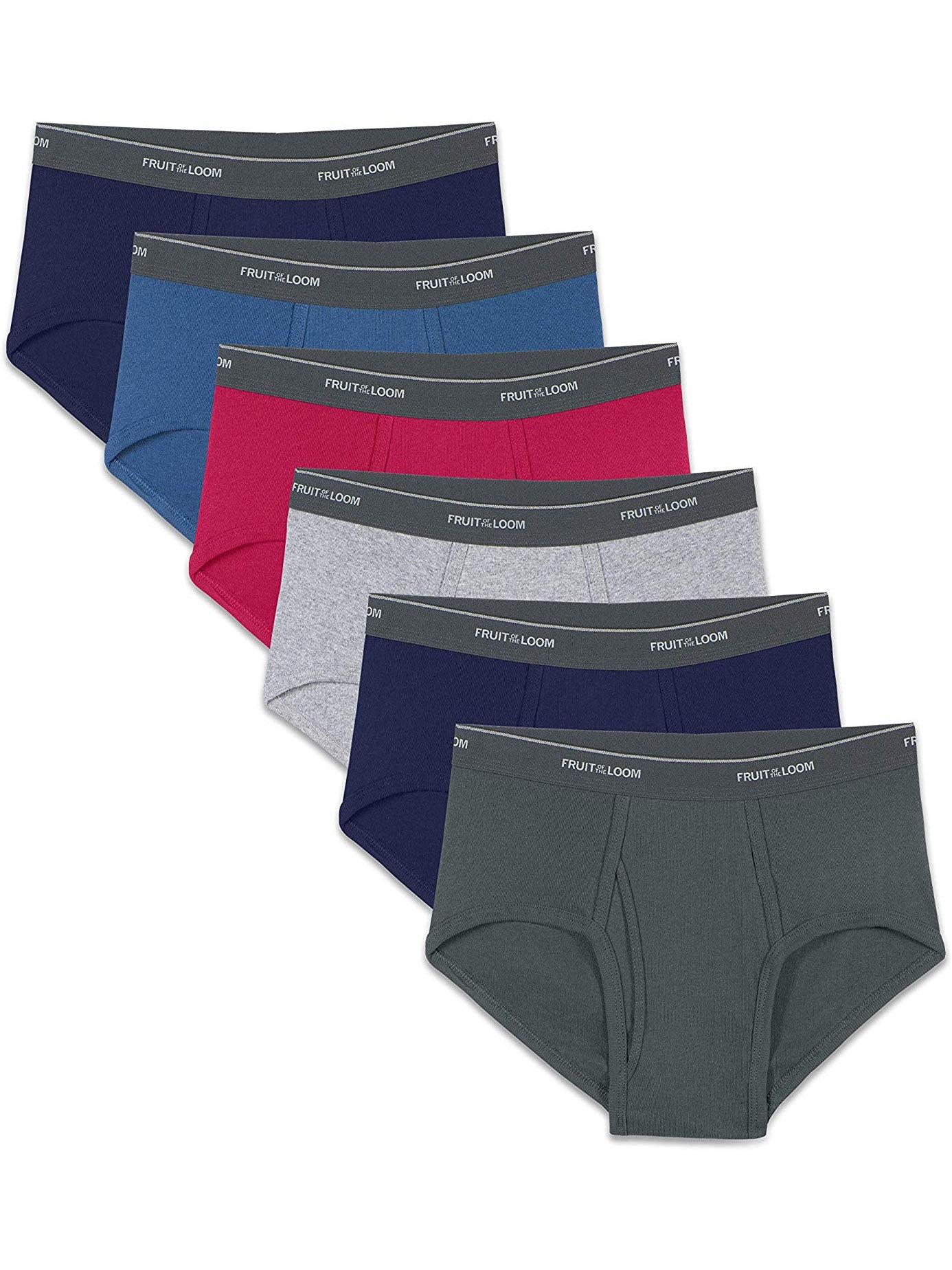 Mens Assorted Color Fashion Briefs 6 Pack
