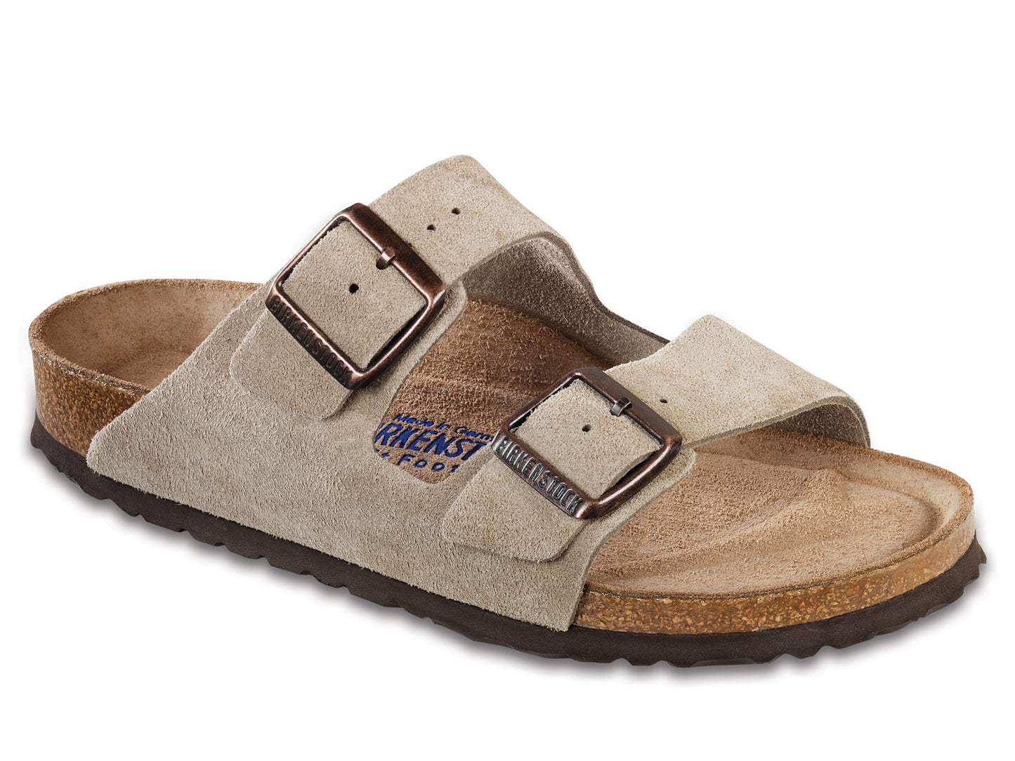 Unisex Arizona Soft Footbed Suede Leather Slides