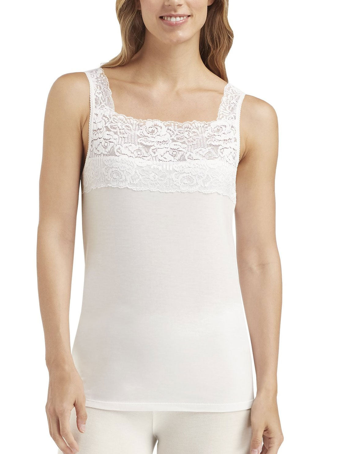 SofTech Square Neck Wide Lace Camisole