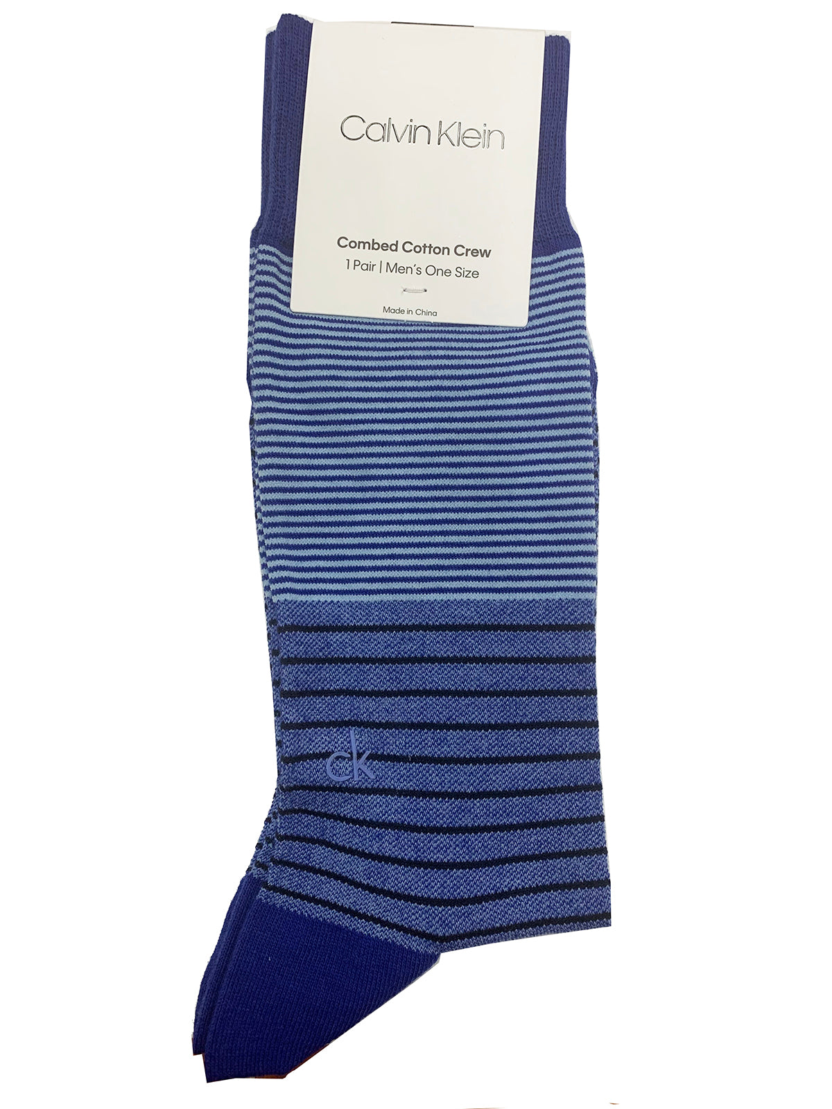 Mens 1 pack stripe dress crew sock