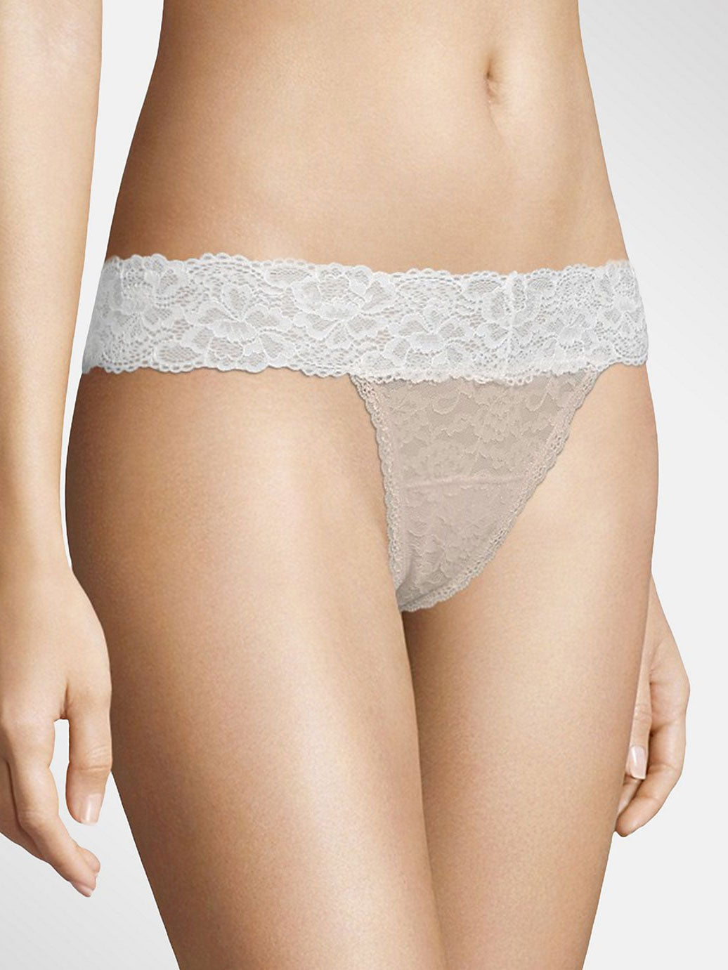 Women's Sexy Must Have Microfiber Lace Thong