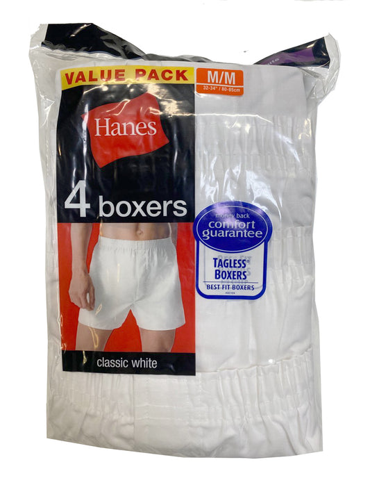 Men's Tagless Woven Boxers - 4 Pack