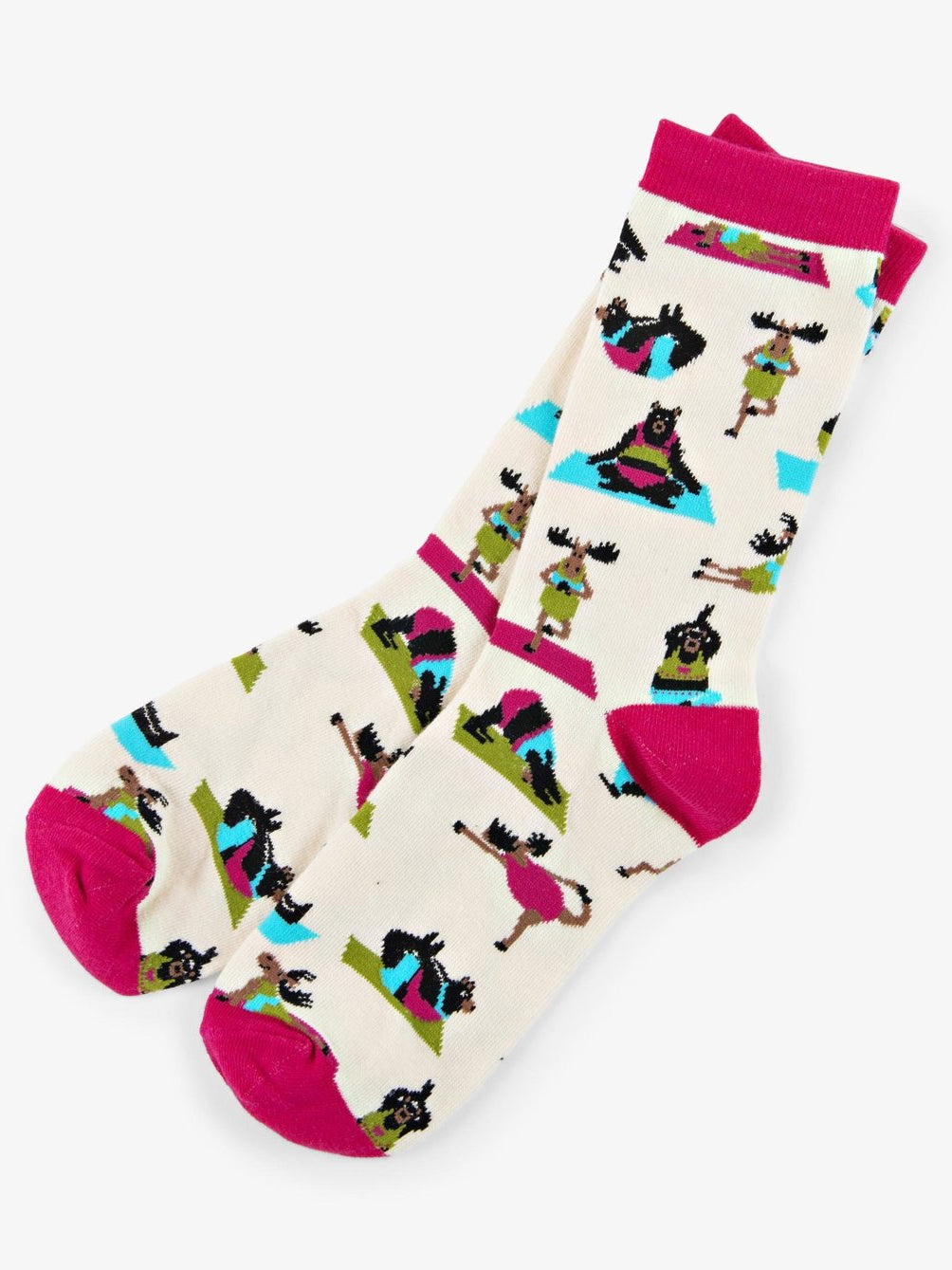 Wild Yoga Crew Socks